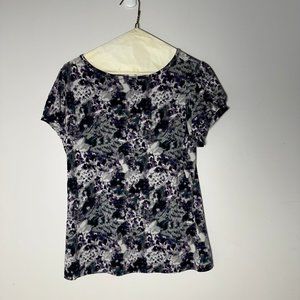 EUC Womens Worthington Petite Stretch Medium Purple Shirt Blouse Top